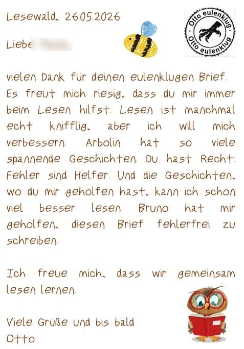 Antwortbrief von Otto