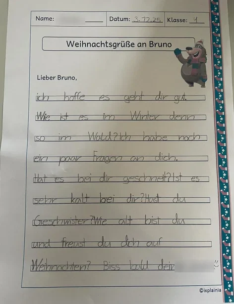 Weihnachtsgrüße an Bruno