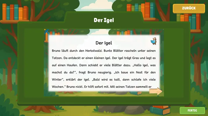 Geschichte zum Mitlesen