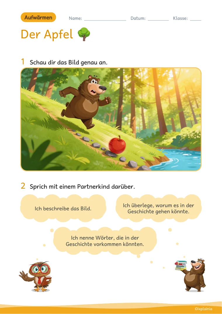 Aufwärmen: Der Apfel