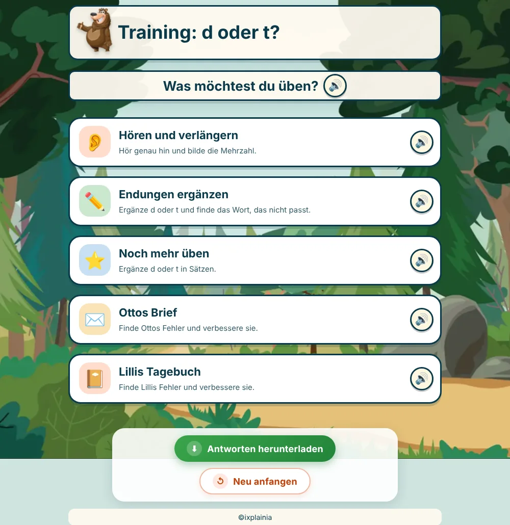 Digitales Training d oder t
