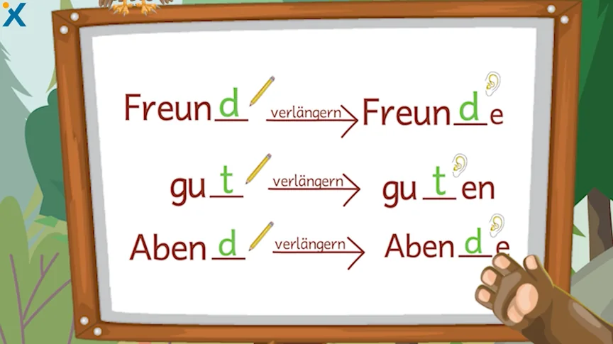 Erklärvideo: Wörter verlängern bei d oder t